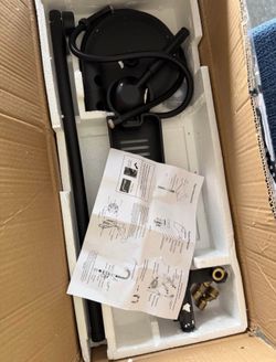 Matte Black Rain Shower System with Handheld Sprayer