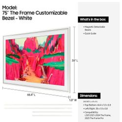75" White Frame For TV