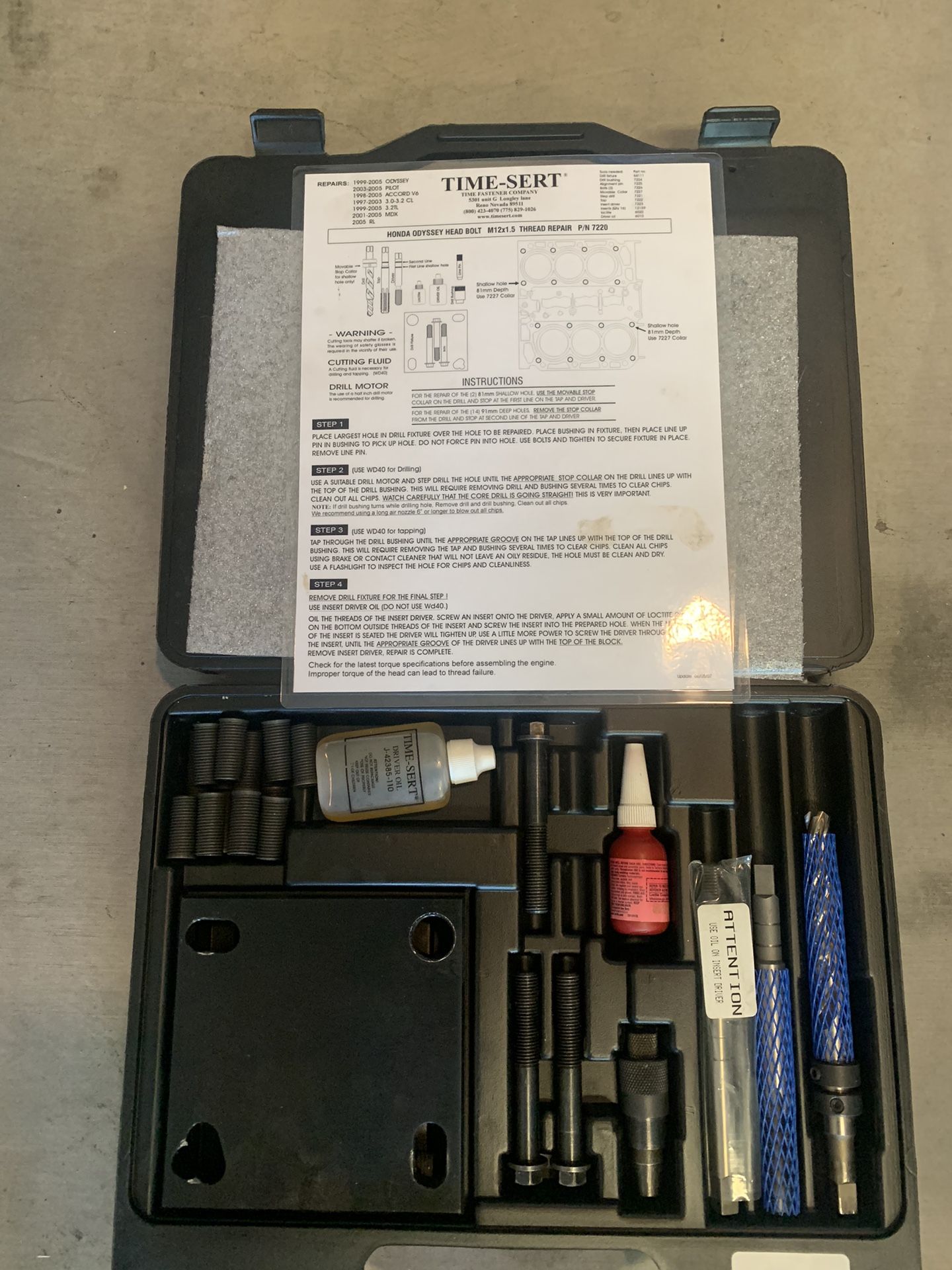 Time sert head bolt repair kit m12x1 5 for sale in gilbert az offerup