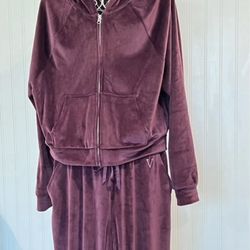 Victoria's Secret burgundy color Set Hoodie & Pants Size M