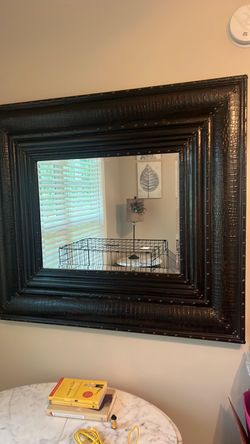 Leather mirror