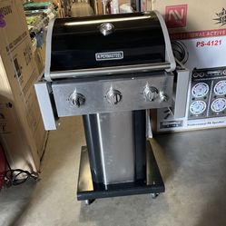 Bbq Grill Permastel 3 Burner Black 