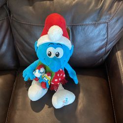 2010 Macys Holiday Plush Smurf With Finger Puppets