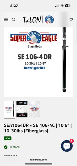 Talon Fishing Rod For Downrigger