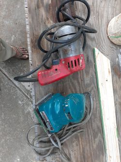 Used Milwaukee drill and Makita sander