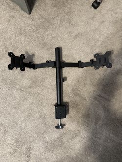 Mount-It! Dual Monitor Stand, Full Motion Desk Mount for 2 Screens up to 32” and 19.8 lbs Each, Tilt Swivel Rotate, VESA 75x75 & 100x100, Adjustable D