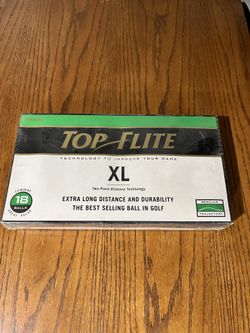 Top Flite XL Golf Balls Sealed, 1998 18 Pack Distance Trajectory- 2 Piece Distance Tech