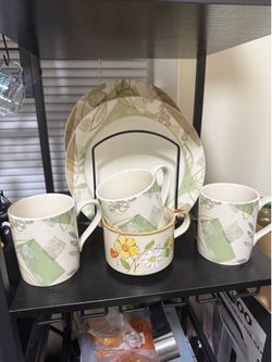 CORELLE® Dish Set & Glass Lazy Susan
