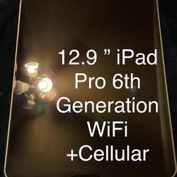 12.9 ” iPad Pro 6th generation WiFi +Cellular