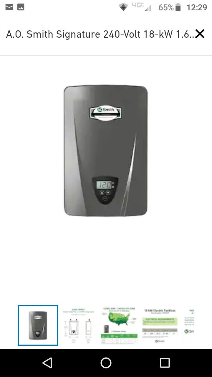 Electric tankless water heater