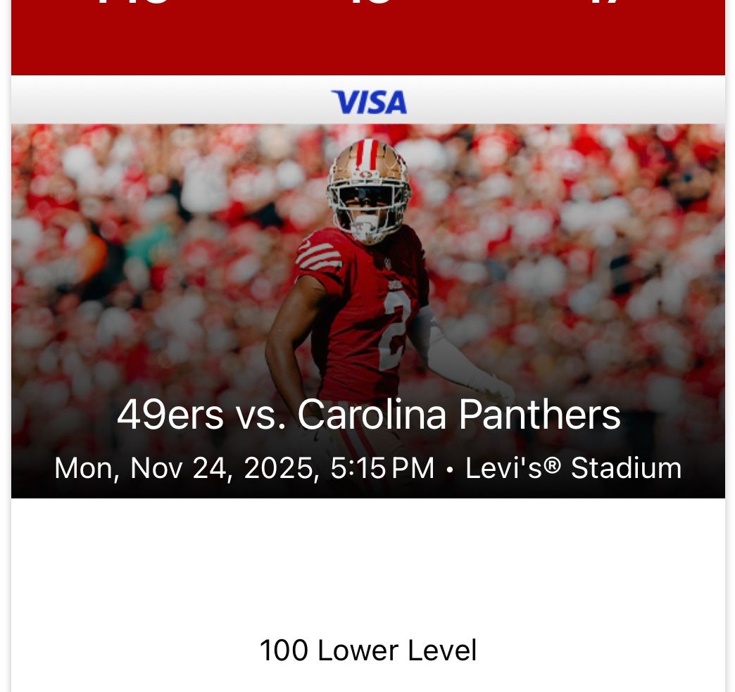 49ers vs Carolina Panthers