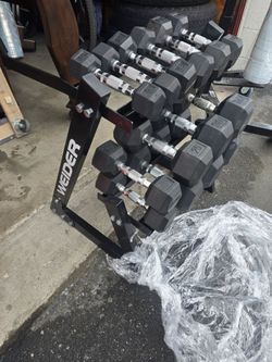 Weider Hex Dumbbell Set with Rack