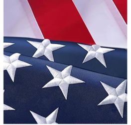 American Flag,Heavy Duty 4x6 US Flag High Wind Longest Lasting American Flags for Outside Embroidered Stars, Sewn Stripes, Brass Grommets Outdoor Unit