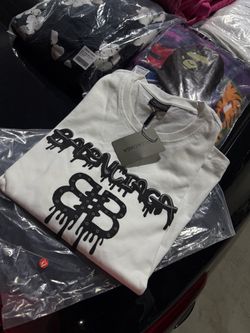 Balenciaga Graffiti Logo White T-Shirt