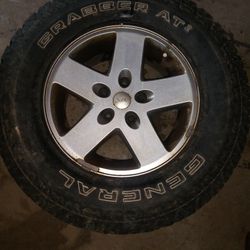 Set Of 4 Jeep JK Wheels And Tires