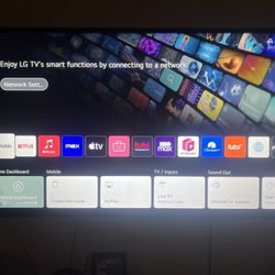 65 Inch LG Roku Tv With Remote 