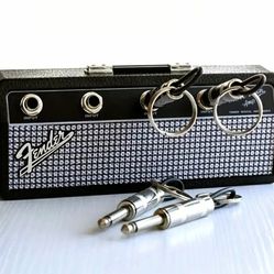 Fender Mini Twin Amp Head Jack Rack Key/Holder/Stash Box Keychain Wall Mount Set 