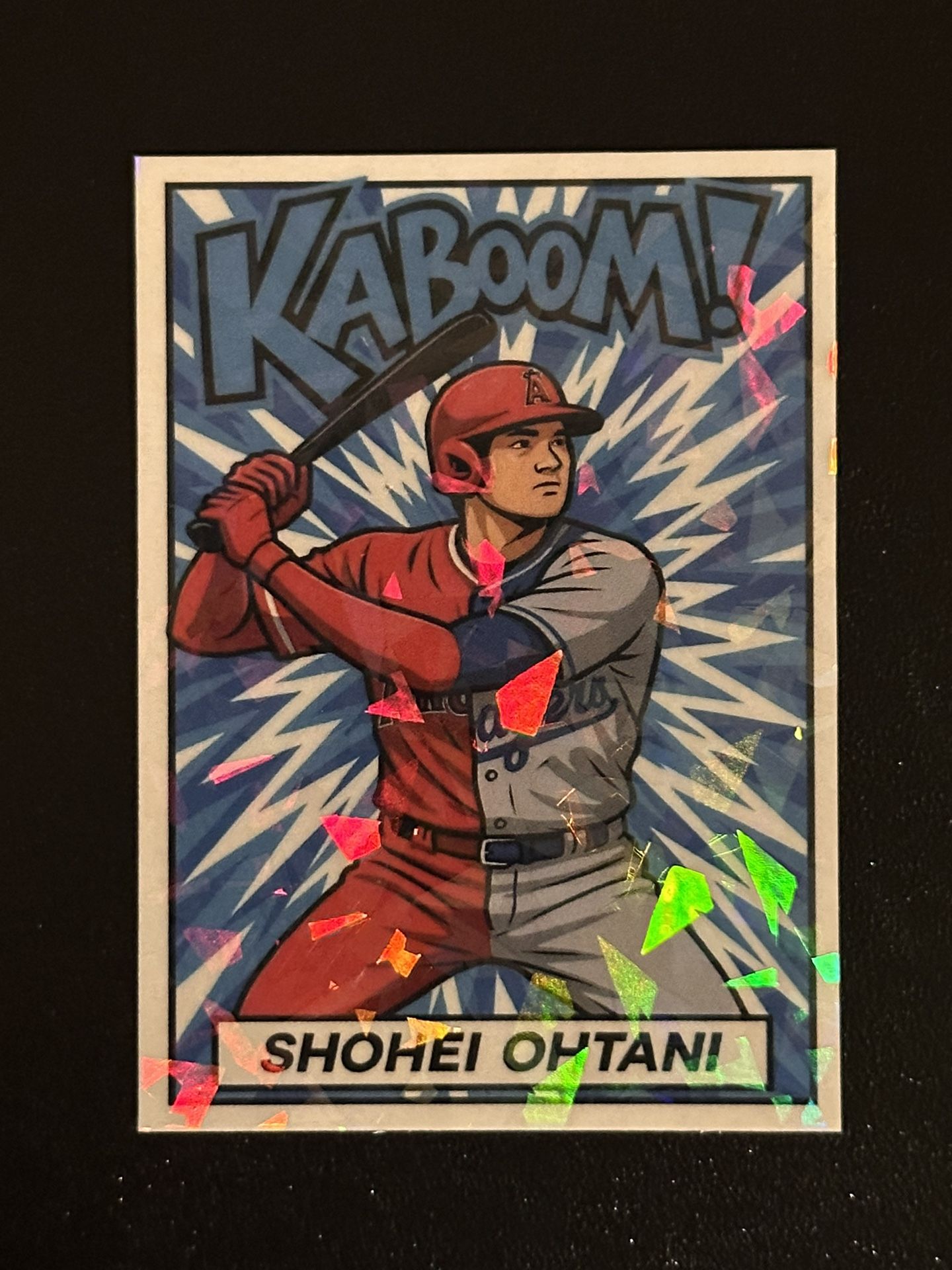 Shohei Ohtani Kaboom! Custom Novelty Card Cracked Ice