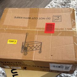 Folding Wagon Cart, Wagons Carts Foldable with 330lbs Weight Capacity, Utility Garden Cart, Beach Wagon with All-Terrain Wheels for Camping, Sports, S