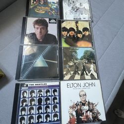 The Beatles, Pink Floyd, Elton John, John Lenon CDs 