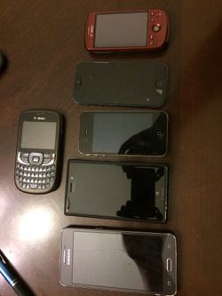 Cell phones. iPhones and more. Some work