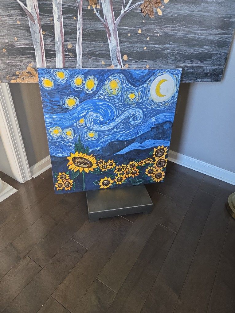 Stary Night Sunflowers