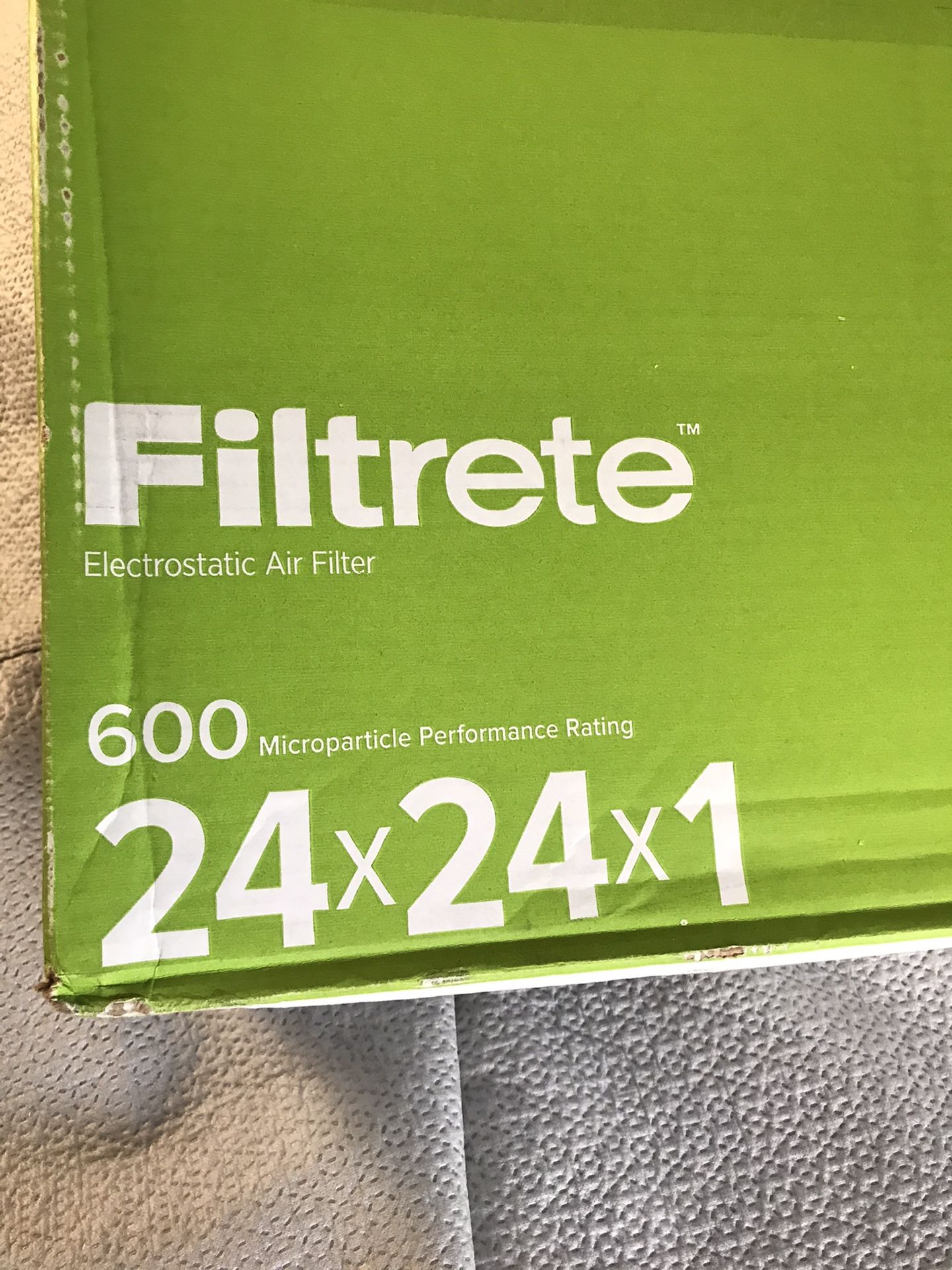 New In Box 6 3M Filtrete Electrostatic Air Filters 24x24x1