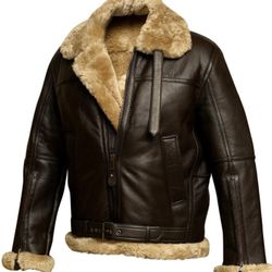 Leather Wool Bomber Jacket