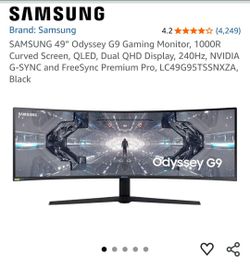 SAMSUNG 49” Odyssey G9 Gaming Monitor