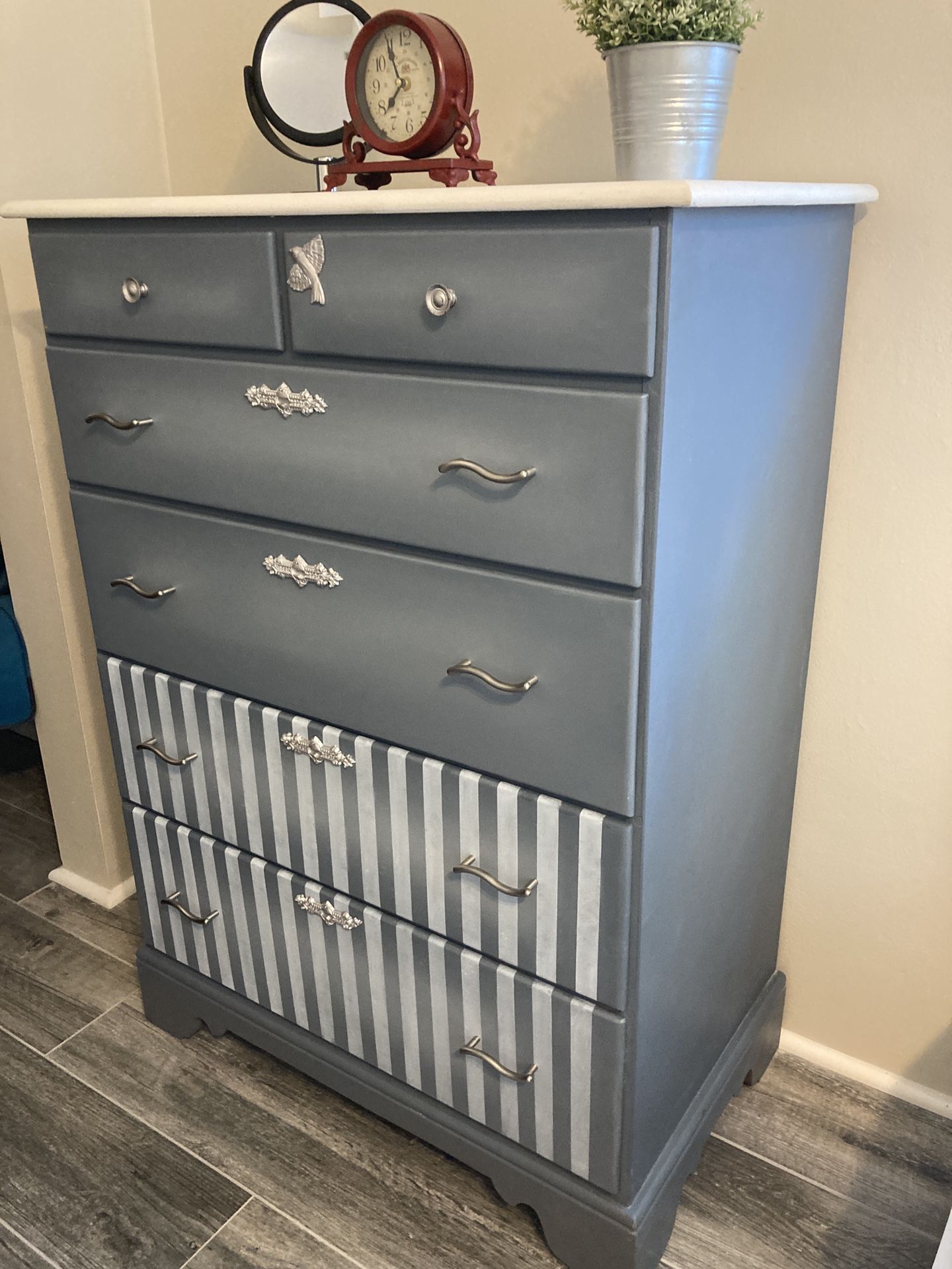 Dresser In Grey Custom Painted 
