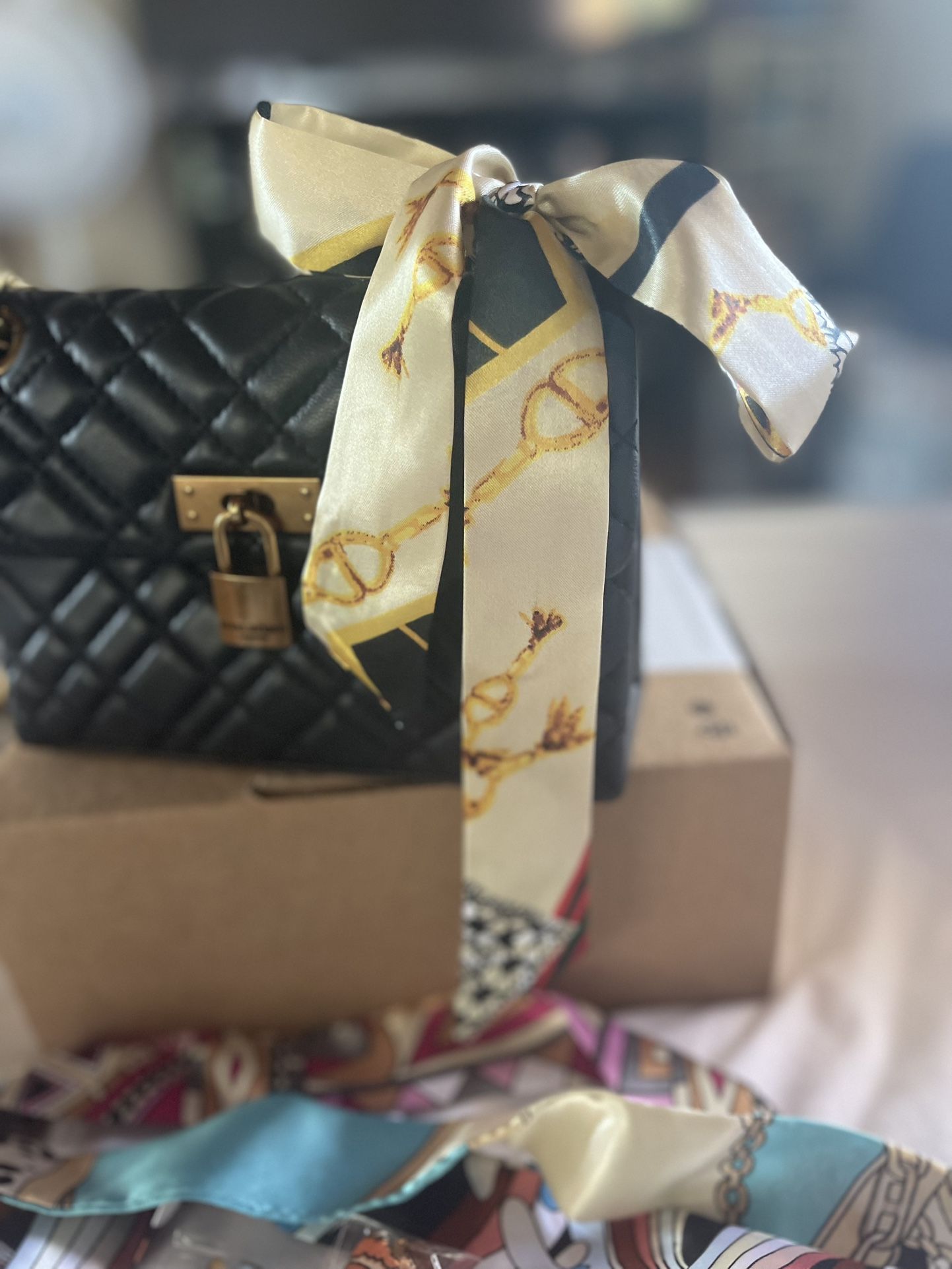 Colored Bag Scarf