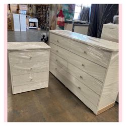 Dresser set / Eight drawers dresser and nightstand