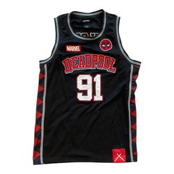 Deadpool embroidered marvel jersey size medium
