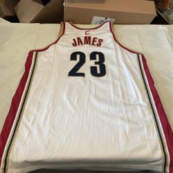 Authentic Lebron James Cleveland Cavaliers Mens 56 White Reebok Jersey Vintage