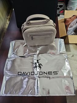 David Jones Small Snakeskin Textured Crossbody Handbag