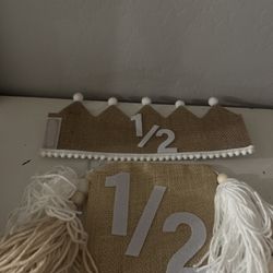 Half Birthday Hat And Banner