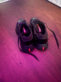 Size 10 Prada Luna Rossa Black Low-Top Sneakers