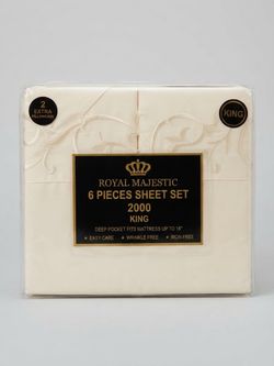 Brand New Royal Majestic 6-Piece King Sheet Set 2000