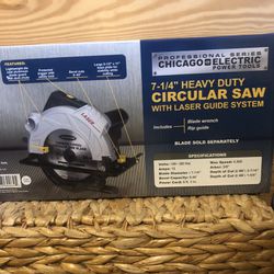 Chicago Electric 7-1/4” Circular Saw w/ Laser