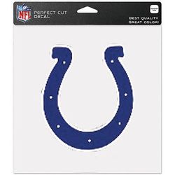 Indianapolis Colts 8 inch x 8 inch Perfect Cut Vinyl Decal Sticker