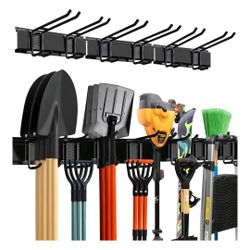 New Garage Wall Organizer | 48" Heavy-Duty Tool Storage Rack | Adjustable Double-Layer Hooks | 300 lbs Capacity | Carbon Steel Wall Mount Holder 