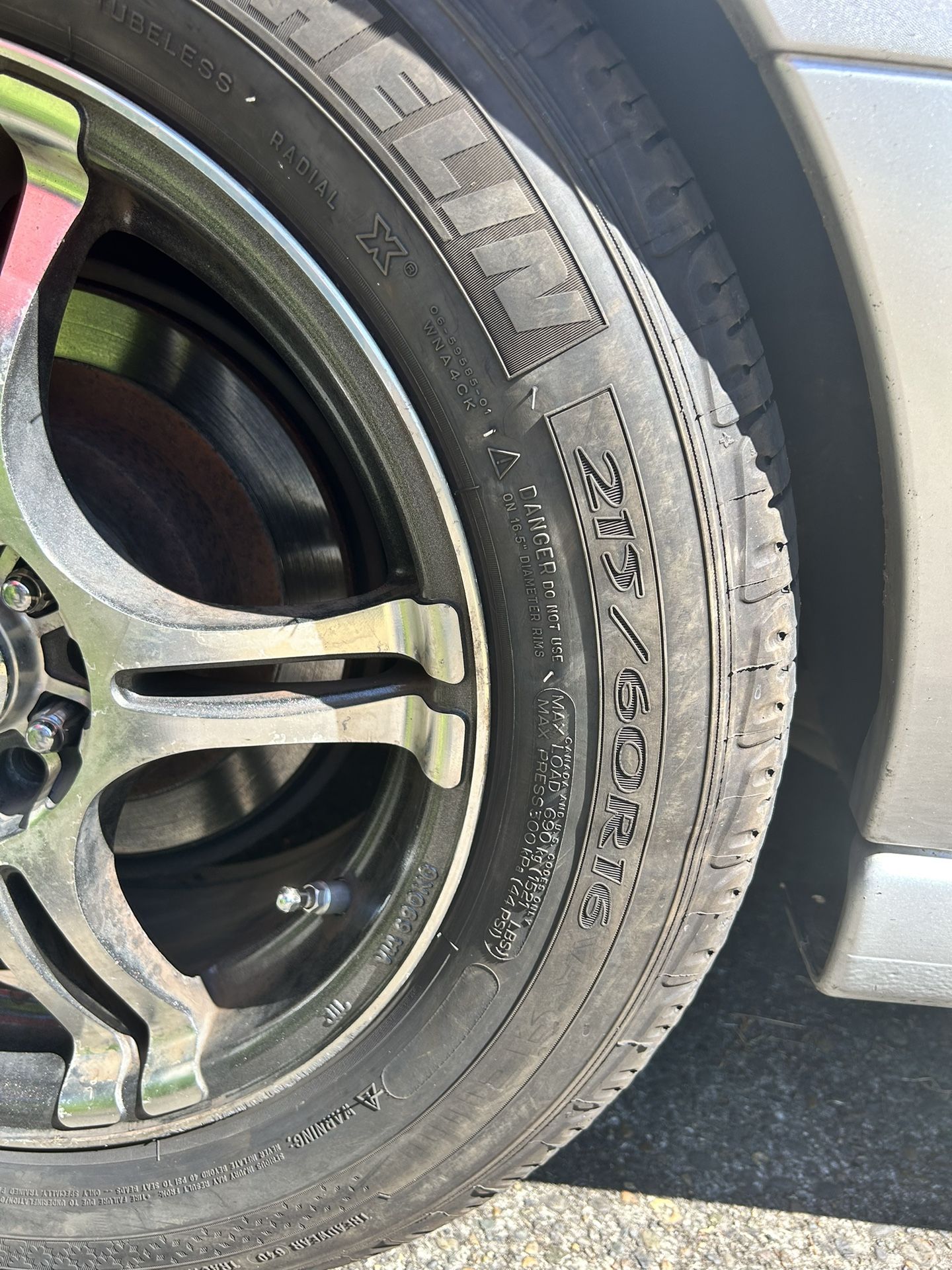 215/60/16 Michelin Tires On Konig 5x114.3/&100 Rims