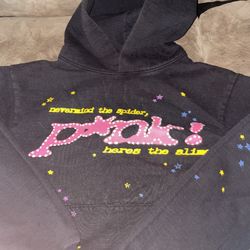 Sp5der Hoodie Pink Size S