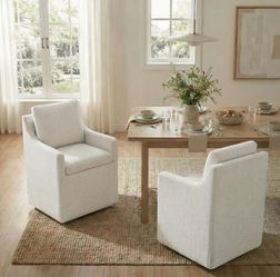 White Upholstered Dining Chairs Set of 4