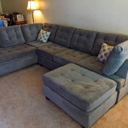 New Gray Sectional Couch ! Free Delivery 🚚 ! Zero - $50 Down Financing  ! 