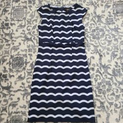  White and Blue Dress - Size 8