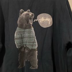 Vintage Navy Stussy medium Sweatshirt