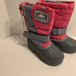 ARTIC RIDGE GIRLS WINTER BOOTS SIZE 11M COLOR GRAY PINK NEW