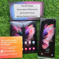 Samsung Galaxy Z Fold 3  UNLOCKED . NO CREDIT CHECK $1 DOWN PAYMENT OPTION  3 Months Warranty * 30 Days Return *