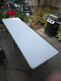 White Rectangular Utility Table